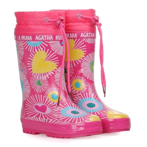 Agatha Ruiz De La Prada Other - NWT. Agatha Ruiz De La Prada Pink Rainy Boots. Size 13,5.